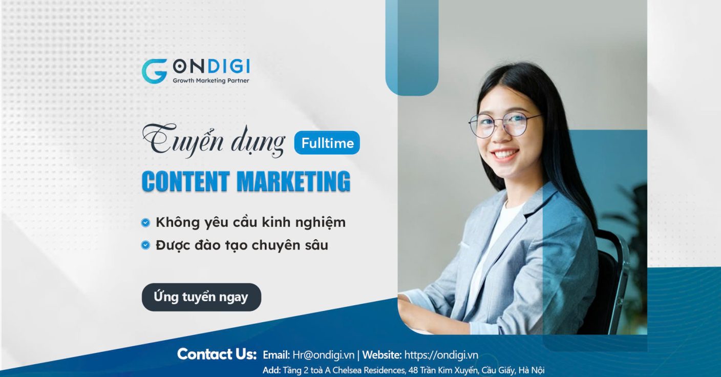 Tuyển Dụng Content Marketing – Website Editor Hà Nội